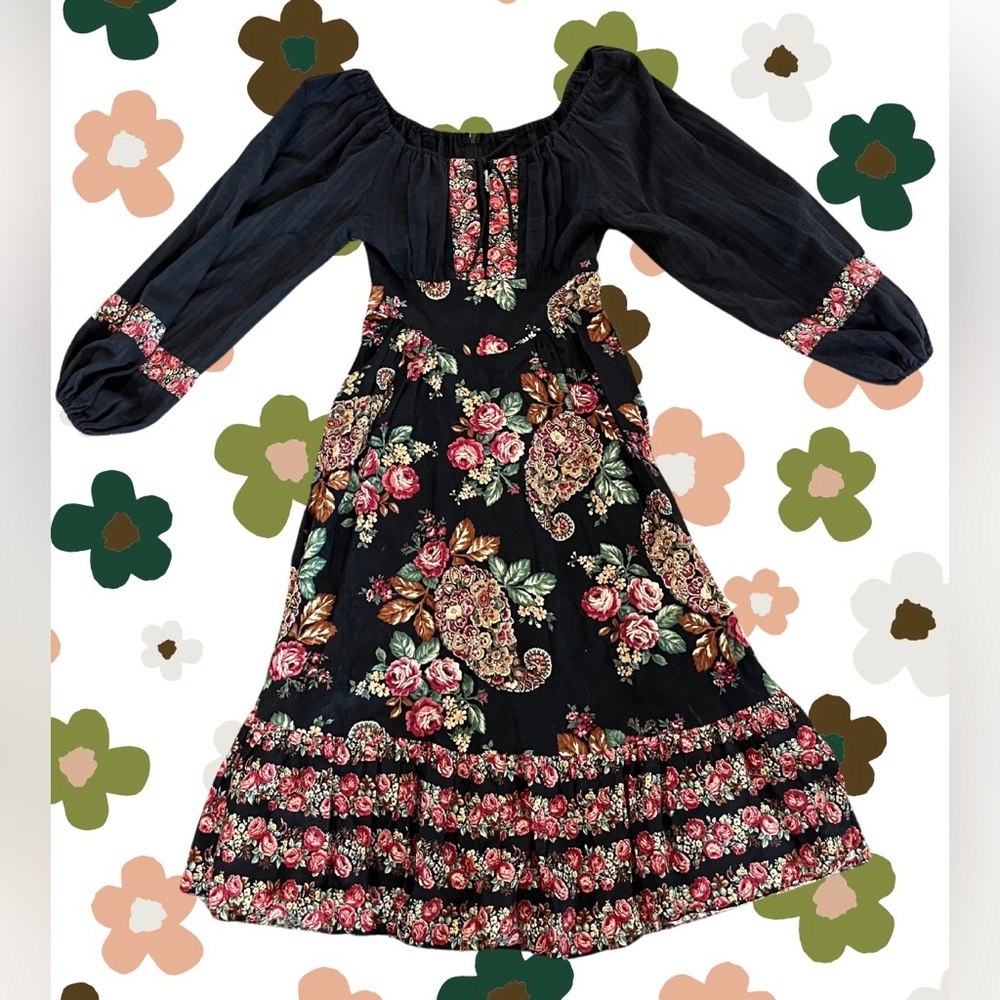 Vintage 1970s Prairie Dress